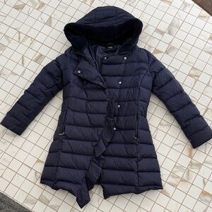 Navy Hooded Puffer Coat